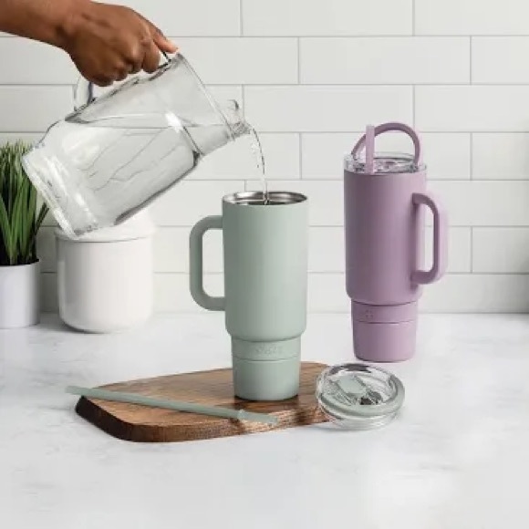 NWT Ello Port 40-oz. Stainless Steel Tumbler with Handle, 2 pk. - Picture 4 of 8